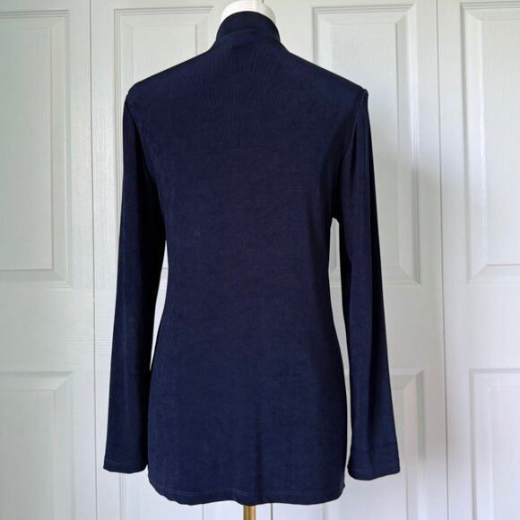 CHICO'S TRAVELERS | Long Navy Jacket Sz S - Picture 2 of 3